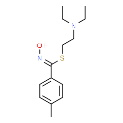 ChemSpider 2D Image | 2-(Diethylamino)ethyl N-hydroxy-4-methylbenzenecarbimidothioate | C14H22N2OS