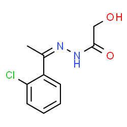 ChemSpider 2D Image | N'-[(1Z)-1-(2-Chlorophenyl)ethylidene]-2-hydroxyacetohydrazide | C10H11ClN2O2