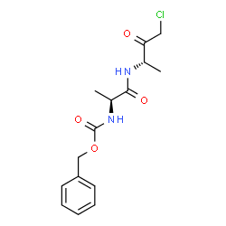 ChemSpider 2D Image | Benzyl [(2S)-1-{[(2S)-4-chloro-3-oxo-2-butanyl]amino}-1-oxo-2-propanyl]carbamate | C15H19ClN2O4