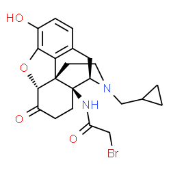 ChemSpider 2D Image | 2-Bromo-N-[(5alpha)-17-(cyclopropylmethyl)-3-hydroxy-6-oxo-4,5-epoxymorphinan-14-yl]acetamide | C22H25BrN2O4