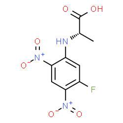 ChemSpider 2D Image | N-(5-Fluoro-2,4-dinitrophenyl)-L-alanine | C9H8FN3O6