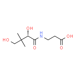 ChemSpider 2D Image | N-[(2S)-2,4-Dihydroxy-3,3-dimethylbutanoyl]-beta-alanine | C9H17NO5
