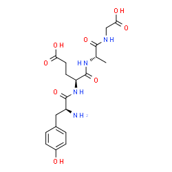 ChemSpider 2D Image | L-Tyrosyl-L-alpha-glutamyl-L-alanylglycine | C19H26N4O8