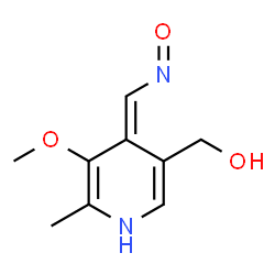 ChemSpider 2D Image | [(4E)-5-Methoxy-6-methyl-4-(nitrosomethylene)-1,4-dihydro-3-pyridinyl]methanol | C9H12N2O3