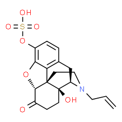 ChemSpider 2D Image | (5alpha)-17-Allyl-14-hydroxy-6-oxo-4,5-epoxymorphinan-3-yl hydrogen sulfate | C19H21NO7S