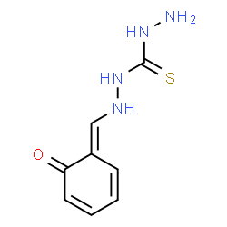 ChemSpider 2D Image | N''-[(E)-(6-Oxo-2,4-cyclohexadien-1-ylidene)methyl]thiocarbonohydrazide | C8H10N4OS