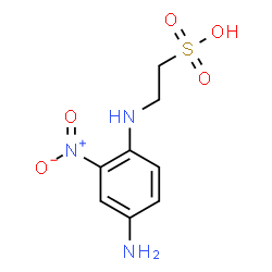 ChemSpider 2D Image | 2-[(4-Amino-2-nitrophenyl)amino]ethanesulfonic acid | C8H11N3O5S