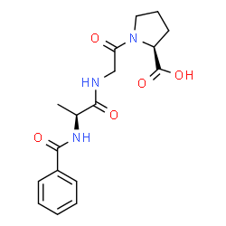 ChemSpider 2D Image | N-Benzoyl-L-alanylglycyl-L-proline | C17H21N3O5