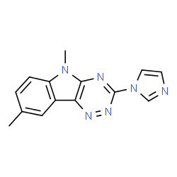 ChemSpider 2D Image | 3-(1H-Imidazol-1-yl)-5,8-dimethyl-5H-[1,2,4]triazino[5,6-b]indole | C14H12N6