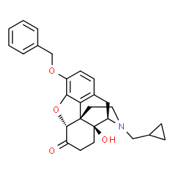 ChemSpider 2D Image | (5alpha)-3-(Benzyloxy)-17-(cyclopropylmethyl)-14-hydroxy-4,5-epoxymorphinan-6-one | C27H29NO4