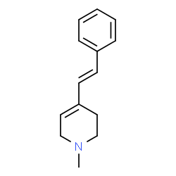 ChemSpider 2D Image | 1-Methyl-4-[(E)-2-phenylvinyl]-1,2,3,6-tetrahydropyridine | C14H17N