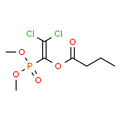 ChemSpider 2D Image | 2,2-Dichloro-1-(dimethoxyphosphoryl)vinyl butyrate | C8H13Cl2O5P