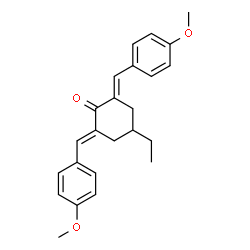 ChemSpider 2D Image | (2E,6E)-4-Ethyl-2,6-bis(4-methoxybenzylidene)cyclohexanone | C24H26O3