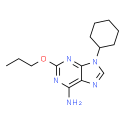 ChemSpider 2D Image | 9-Cyclohexyl-2-propoxy-9H-purin-6-amine | C14H21N5O
