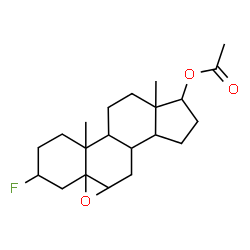 ChemSpider 2D Image | 3-Fluoro-5,6-epoxyandrostan-17-yl acetate | C21H31FO3