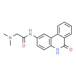 ChemSpider 2D Image | 2-(dimethylamino)-N-(6-oxo-5H-phenanthridin-2-yl)acetamide | C17H17N3O2
