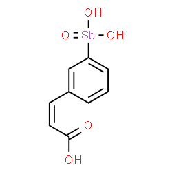 ChemSpider 2D Image | (2Z)-3-{3-[Dihydroxy(oxido)-lambda~5~-stibanyl]phenyl}acrylic acid | C9H9O5Sb
