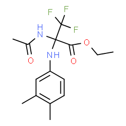 ChemSpider 2D Image | Ethyl 2-acetamido-N-(3,4-dimethylphenyl)-3,3,3-trifluoroalaninate | C15H19F3N2O3