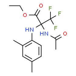 ChemSpider 2D Image | Ethyl 2-acetamido-N-(2,4-dimethylphenyl)-3,3,3-trifluoroalaninate | C15H19F3N2O3