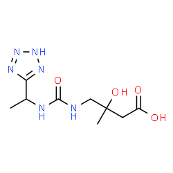 ChemSpider 2D Image | 3-Hydroxy-3-methyl-4-({[1-(2H-tetrazol-5-yl)ethyl]carbamoyl}amino)butanoic acid | C9H16N6O4