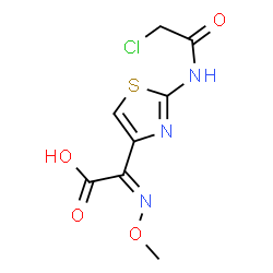ChemSpider 2D Image | (Z)-2-(2-Chloroacetamido)-a-(methoxyimino)-4-thiazoleacetic acid | C8H8ClN3O4S