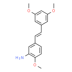 ChemSpider 2D Image | 3,4',5-trimethoxy-3'-aminostilbene | C17H19NO3
