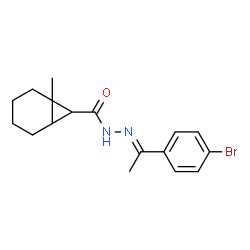 ChemSpider 2D Image | N'-[(1E)-1-(4-Bromophenyl)ethylidene]-1-methylbicyclo[4.1.0]heptane-7-carbohydrazide | C17H21BrN2O