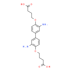 ChemSpider 2D Image | 4,4'-[(3,3'-Diamino-4,4'-biphenyldiyl)bis(oxy)]dibutanoic acid | C20H24N2O6