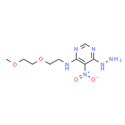ChemSpider 2D Image | 6-Hydrazino-N-[2-(2-methoxyethoxy)ethyl]-5-nitro-4-pyrimidinamine | C9H16N6O4
