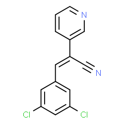 ChemSpider 2D Image | (2Z)-3-(3,5-Dichlorophenyl)-2-(3-pyridinyl)acrylonitrile | C14H8Cl2N2