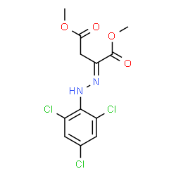 ChemSpider 2D Image | dimethyl 2-[2-(2,4,6-trichlorophenyl)hydrazono]succinate | C12H11Cl3N2O4