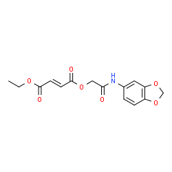 ChemSpider 2D Image | 2-(1,3-Benzodioxol-5-ylamino)-2-oxoethyl ethyl (2E)-2-butenedioate | C15H15NO7