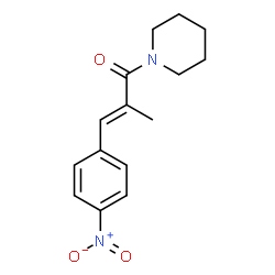 ChemSpider 2D Image | (2E)-2-Methyl-3-(4-nitrophenyl)-1-(1-piperidinyl)-2-propen-1-one | C15H18N2O3