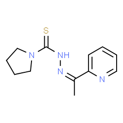 ChemSpider 2D Image | N'-[(1Z)-1-(2-Pyridinyl)ethylidene]-1-pyrrolidinecarbothiohydrazide | C12H16N4S
