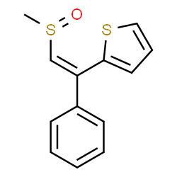 ChemSpider 2D Image | 2-[(Z)-2-(Methylsulfinyl)-1-phenylvinyl]thiophene | C13H12OS2