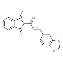 ChemSpider 2D Image | 2-[(2E)-3-(1,3-Benzodioxol-5-yl)-2-propenoyl]-1H-indene-1,3(2H)-dione | C19H12O5