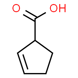 ChemSpider 2D Image | 2-Cyclopentenecarboxylic acid | C6H8O2