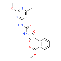 ChemSpider 2D Image | Metsulfuron-methyl | C14H15N5O6S