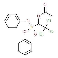 ChemSpider 2D Image | 2,2,2-Trichloro-1-(diphenoxyphosphoryl)ethyl acetate | C16H14Cl3O5P