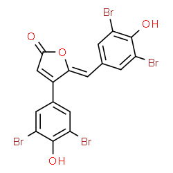 ChemSpider 2D Image | rubrolide A | C17H8Br4O4