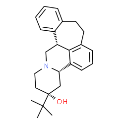 ChemSpider 2D Image | (3R,4aS,13bR)-3-(2-Methyl-2-propanyl)-2,3,4,4a,8,9,13b,14-octahydro-1H-benzo[6,7]cyclohepta[1,2,3-de]pyrido[2,1-a]isoquinolin-3-ol | C25H31NO