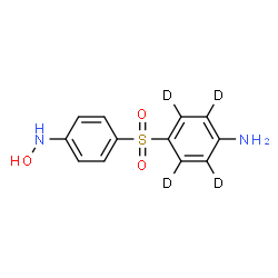 ChemSpider 2D Image | 4-{[4-Amino(~2~H_4_)phenyl]sulfonyl}-N-hydroxyaniline | C12H8D4N2O3S