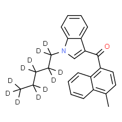 ChemSpider 2D Image | (4-Methyl-1-naphthyl)[1-(~2~H_11_)pentyl-1H-indol-3-yl]methanone | C25H14D11NO