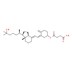 ChemSpider 2D Image | 4-{[(3S,5Z,7E)-25-Hydroxy-9,10-secocholesta-5,7,10-trien-3-yl]oxy}-4-oxobutanoic acid | C31H48O5
