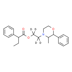 ChemSpider 2D Image | 2-(3-Methyl-2-phenyl-4-morpholinyl)(~2~H_4_)ethyl 2-phenylbutanoate | C23H25D4NO3