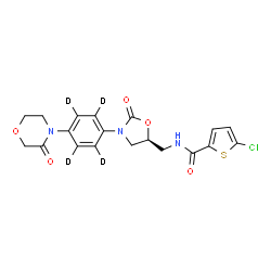 ChemSpider 2D Image | rivaroxaban-d4 | C19H14D4ClN3O5S