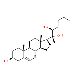 ChemSpider 2D Image | (3beta,22S)-Cholest-5-ene-3,20,22-triol | C27H46O3