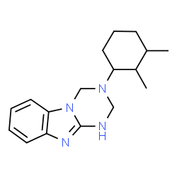 ChemSpider 2D Image | 3-(2,3-Dimethylcyclohexyl)-1,2,3,4-tetrahydro[1,3,5]triazino[1,2-a]benzimidazole | C17H24N4