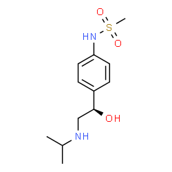 ChemSpider 2D Image | N-{4-[(1R)-1-Hydroxy-2-(isopropylamino)ethyl]phenyl}methanesulfonamide | C12H20N2O3S