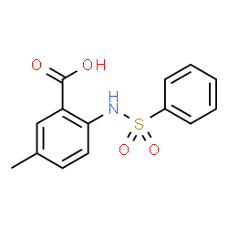 ChemSpider 2D Image | 5-Methyl-2-[(phenylsulfonyl)amino]benzoic acid | C14H13NO4S